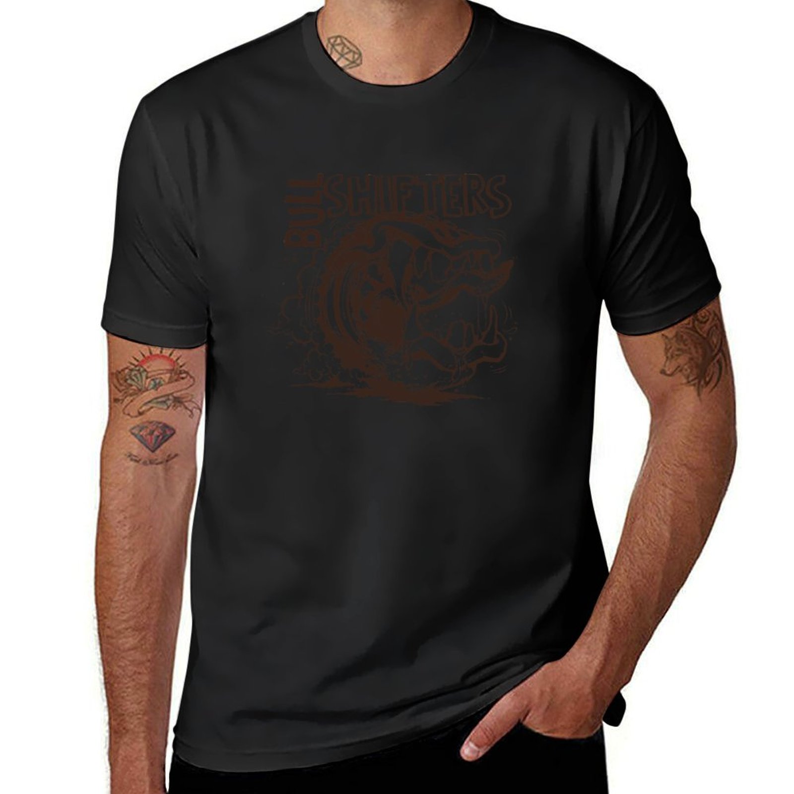Photography Logo - Bull Shifters T-Shirt putih Mode Korea