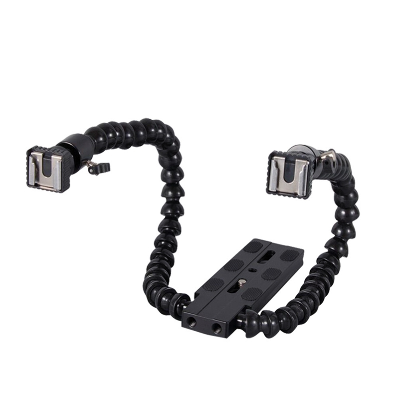 Photography Ratio - Dudukan braket lampu kilat lengan ganda