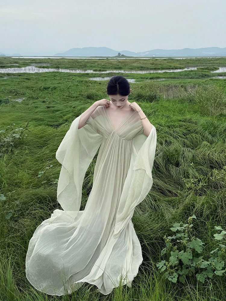 Photography Zen - Gaun Panjang Longgar Gaya Cina Baru