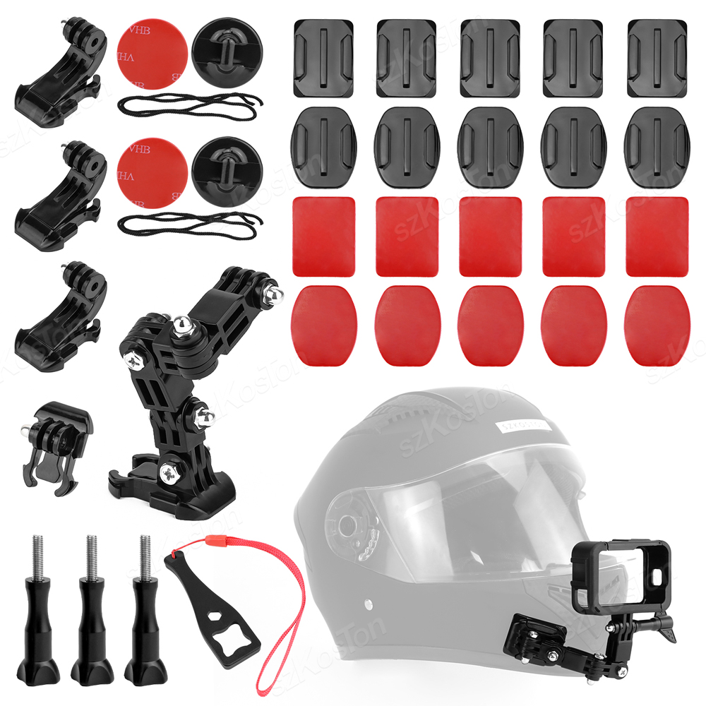 Gopro Action Camera Hero 11 Black - Kit Dudukan Dagu Helm Sepeda Motor