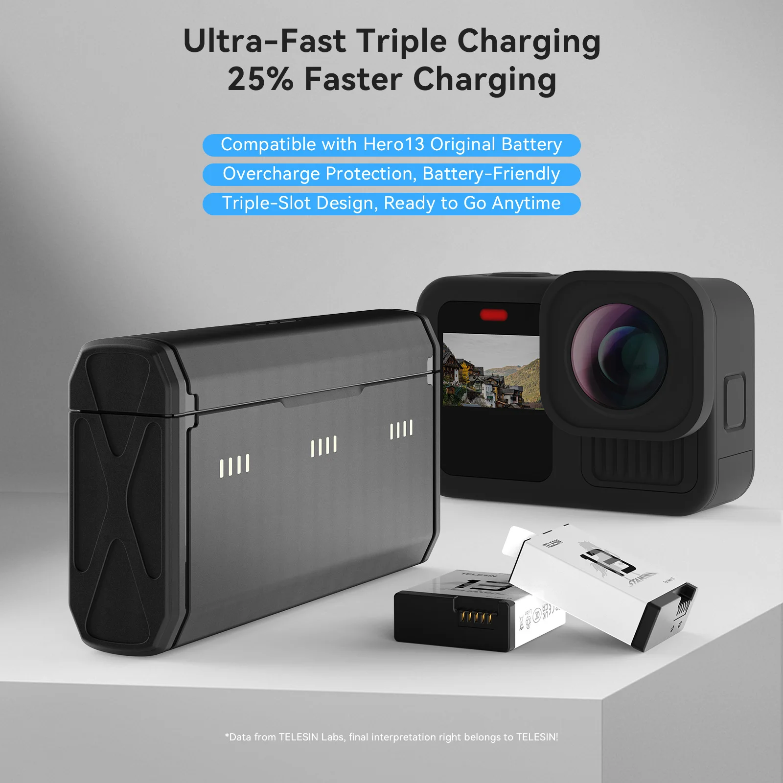 TELESIN Kotak Pengisian Daya P - Gopro Action Camera Hero 11 Black ulasan dan harga