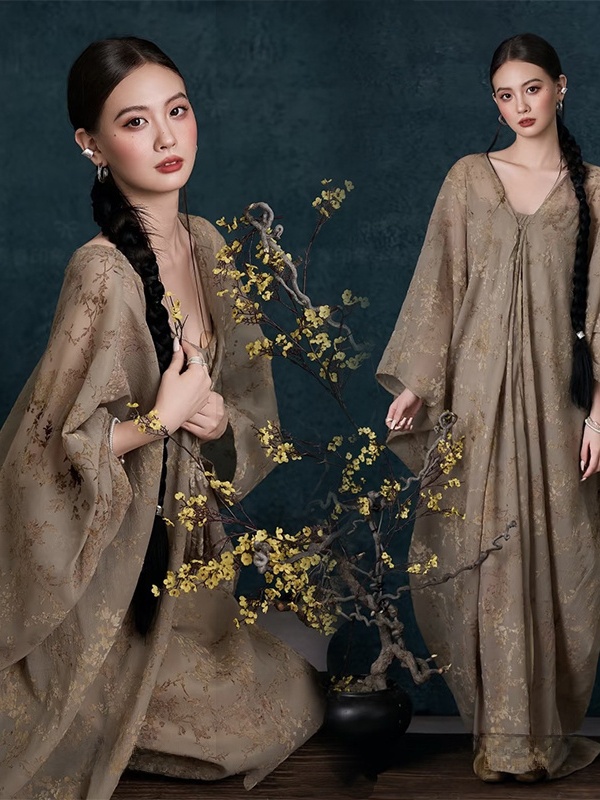 Gaun Lukisan Minyak Vintage Ba - Photography Zen ulasan dan harga