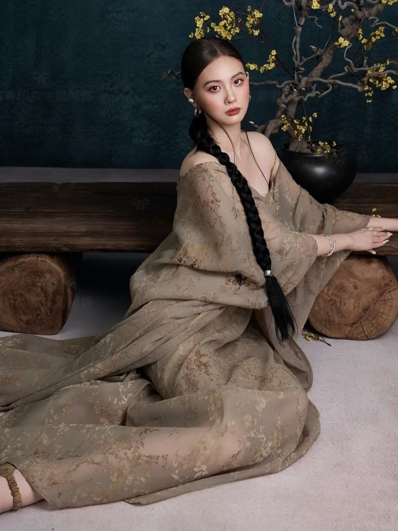 Gaun Lukisan Minyak Vintage Ba - Photography Zen ulasan dan harga