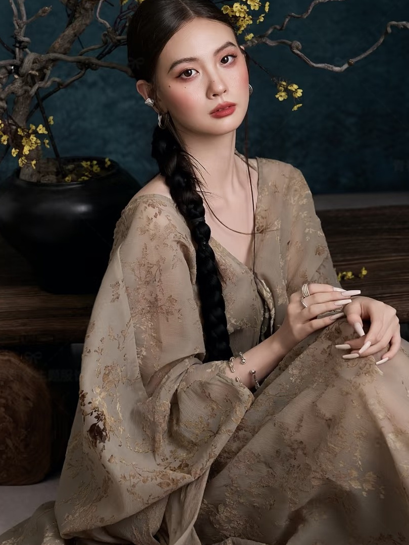 Gaun Lukisan Minyak Vintage Ba - Photography Zen ulasan dan harga