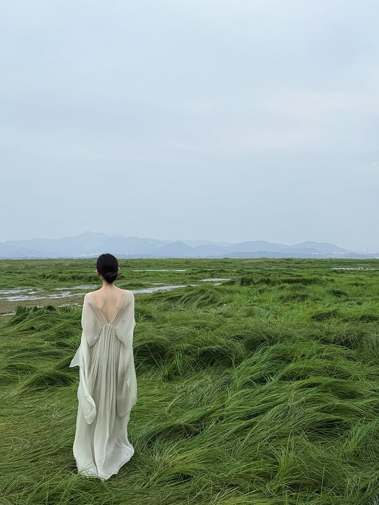 Gaun Panjang Longgar Gaya Cina - Photography Zen ulasan dan harga
