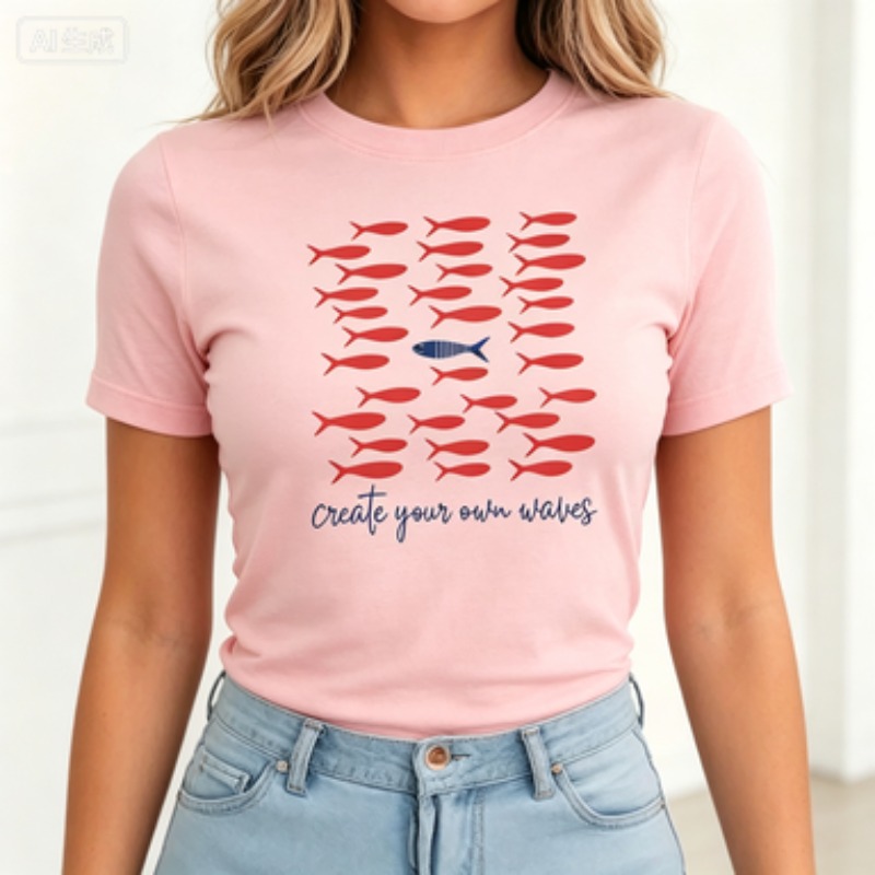 Kaos Wanita Katun O-Neck Motif - Photography Logo ulasan dan harga