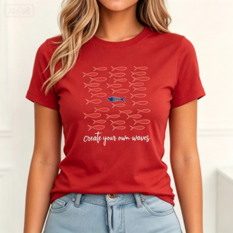Kaos Wanita Katun O-Neck Motif - Photography Logo ulasan dan harga